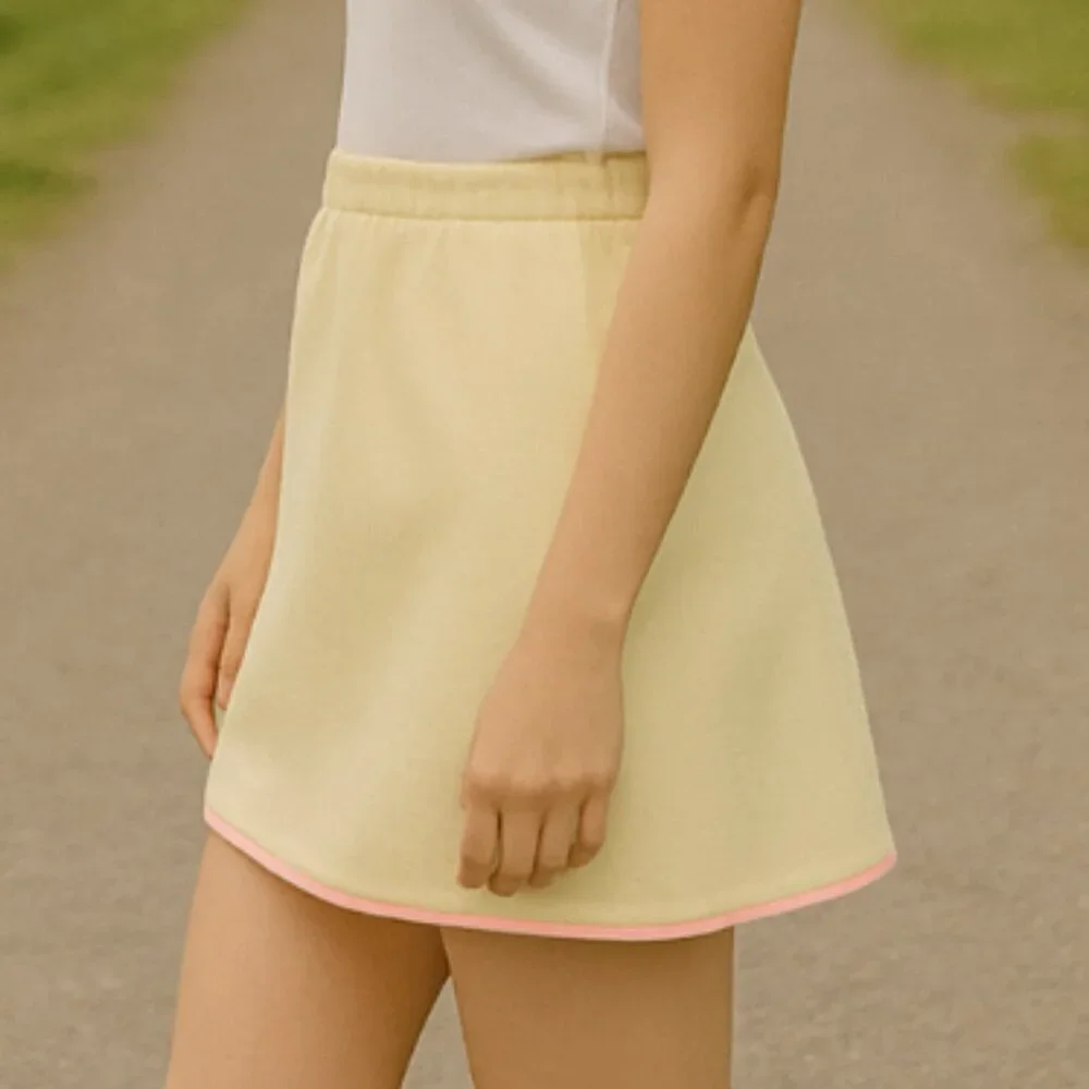 Soft Lemon Yellow Mini Skirt – Fresh & Feminine